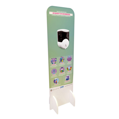 totem sandy accessoriato con dispenser gel